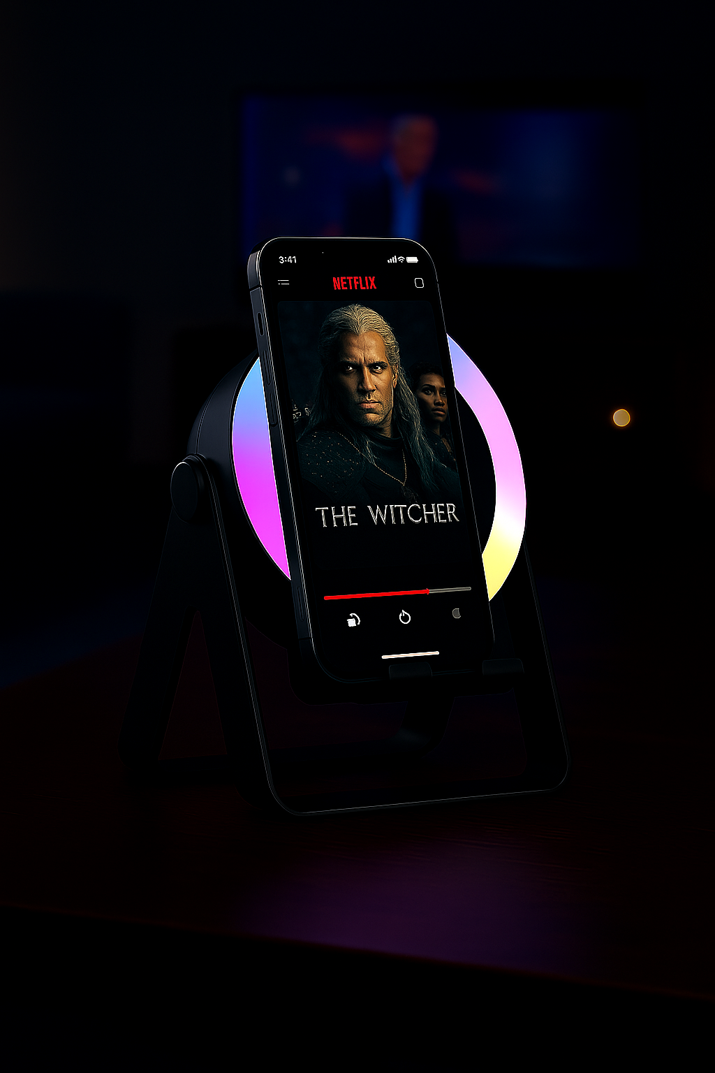 TuneaSpeaker™ 4w1 – Bezprzewodowy głośnik indukcyjny z RGB i stojakiem na telefon