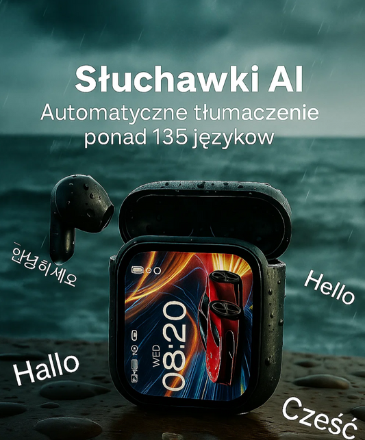 TuneaPods™ – Słuchawki Nowej Generacji z Tłumaczem AI i Ekranem LCD