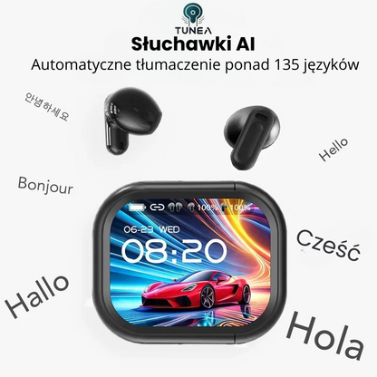 TuneaPods™ – Słuchawki Nowej Generacji z Tłumaczem AI i Ekranem LCD