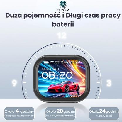 TuneaPods™ – Słuchawki Nowej Generacji z Tłumaczem AI i Ekranem LCD
